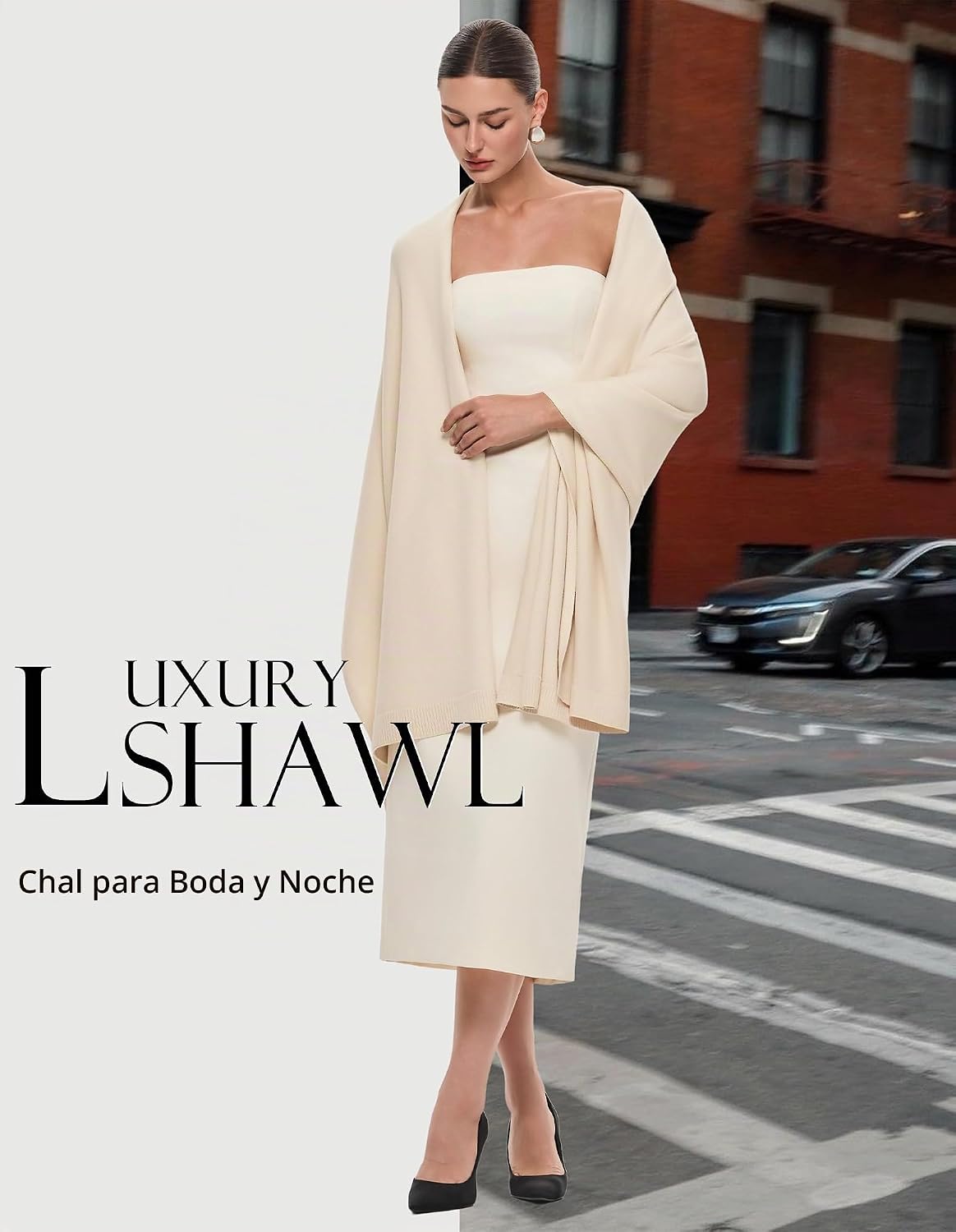 PULI Bufanda y chal tipo pashmina para mujer, accesorio para vestid...