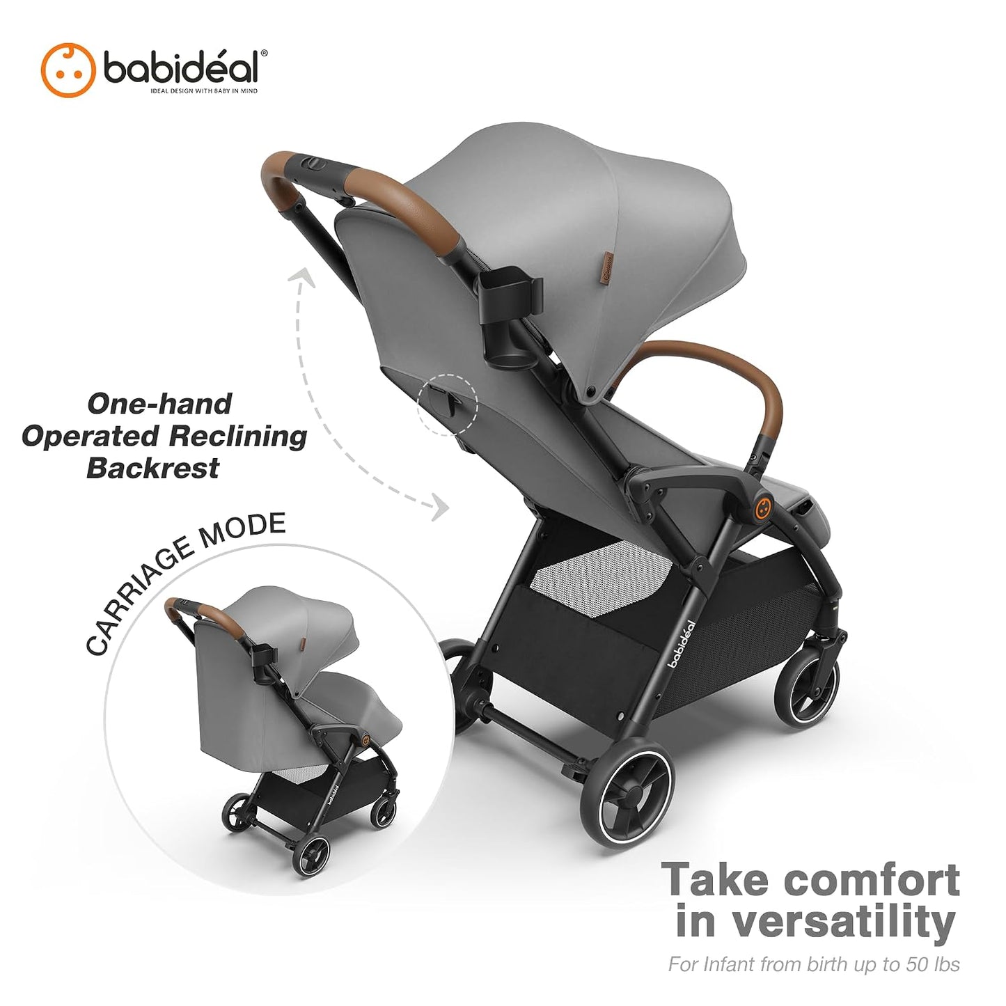 Cochecito de bebé, cochecito de viaje ligero plegable automático pa...