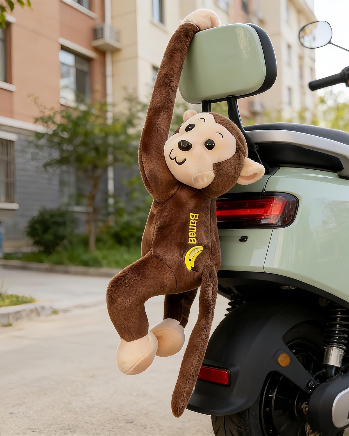 LHTWLF Adorable mono de peluche, mono de peluche colgante de brazo...