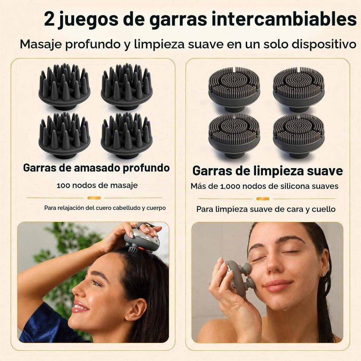 Melonsun Masajeador eléctrico para cuero cabelludo, 2 juegos de gar...