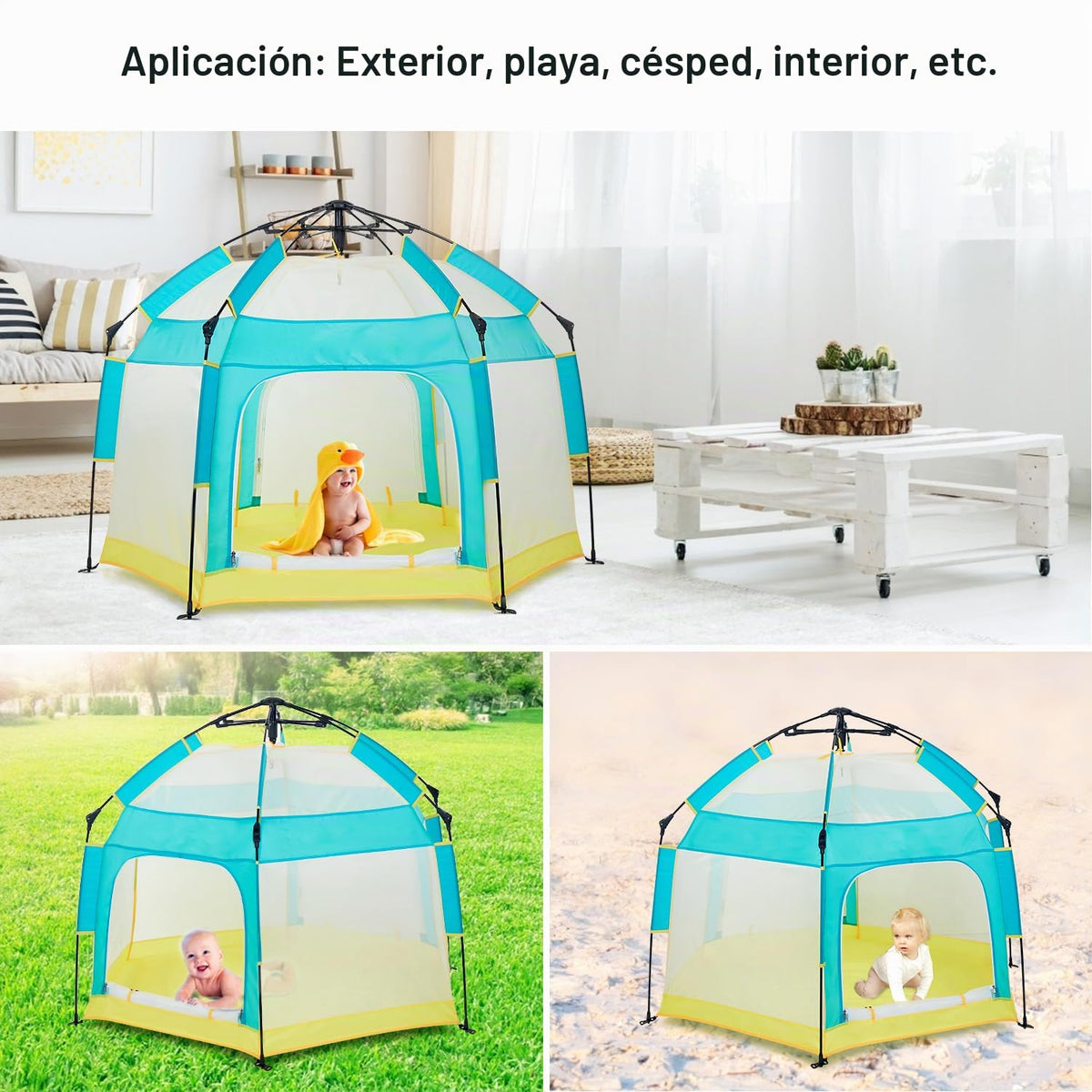 Bend River - Parque infantil para bebés con dosel, tienda de campañ...