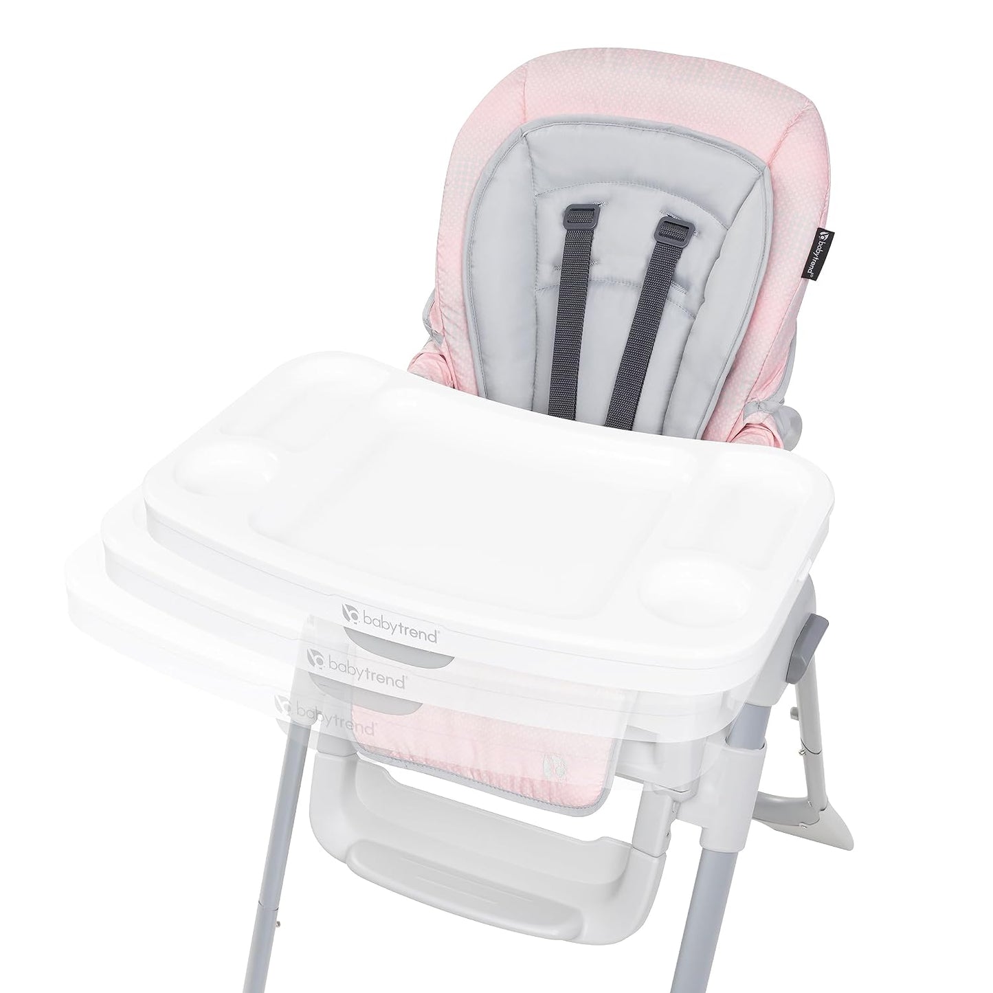 Baby Trend Everlast - Silla alta 7 en 1, color piedra rosa