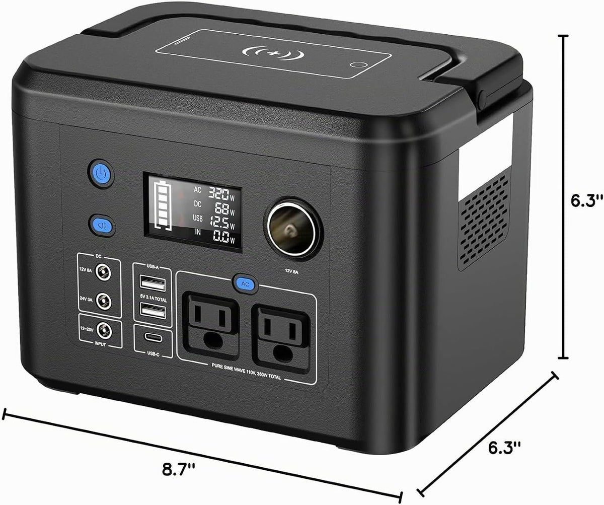 central eléctrica portátil 350W, generador solar del litio 260Wh pa...
