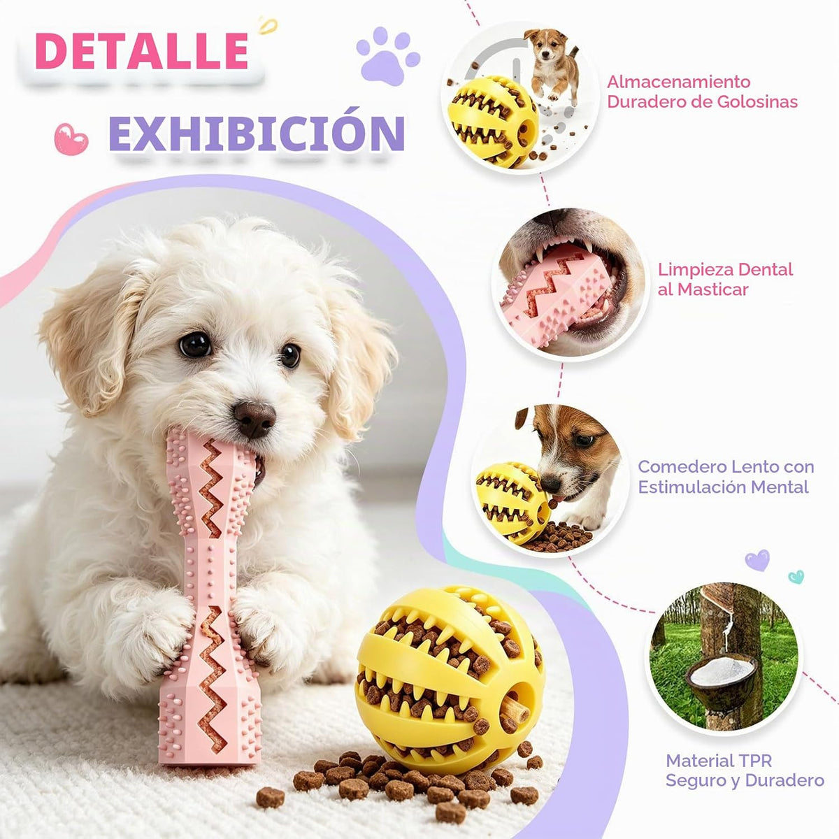 Wfoifab Paquete de 6 juguetes masticables para dentición, suaves y...