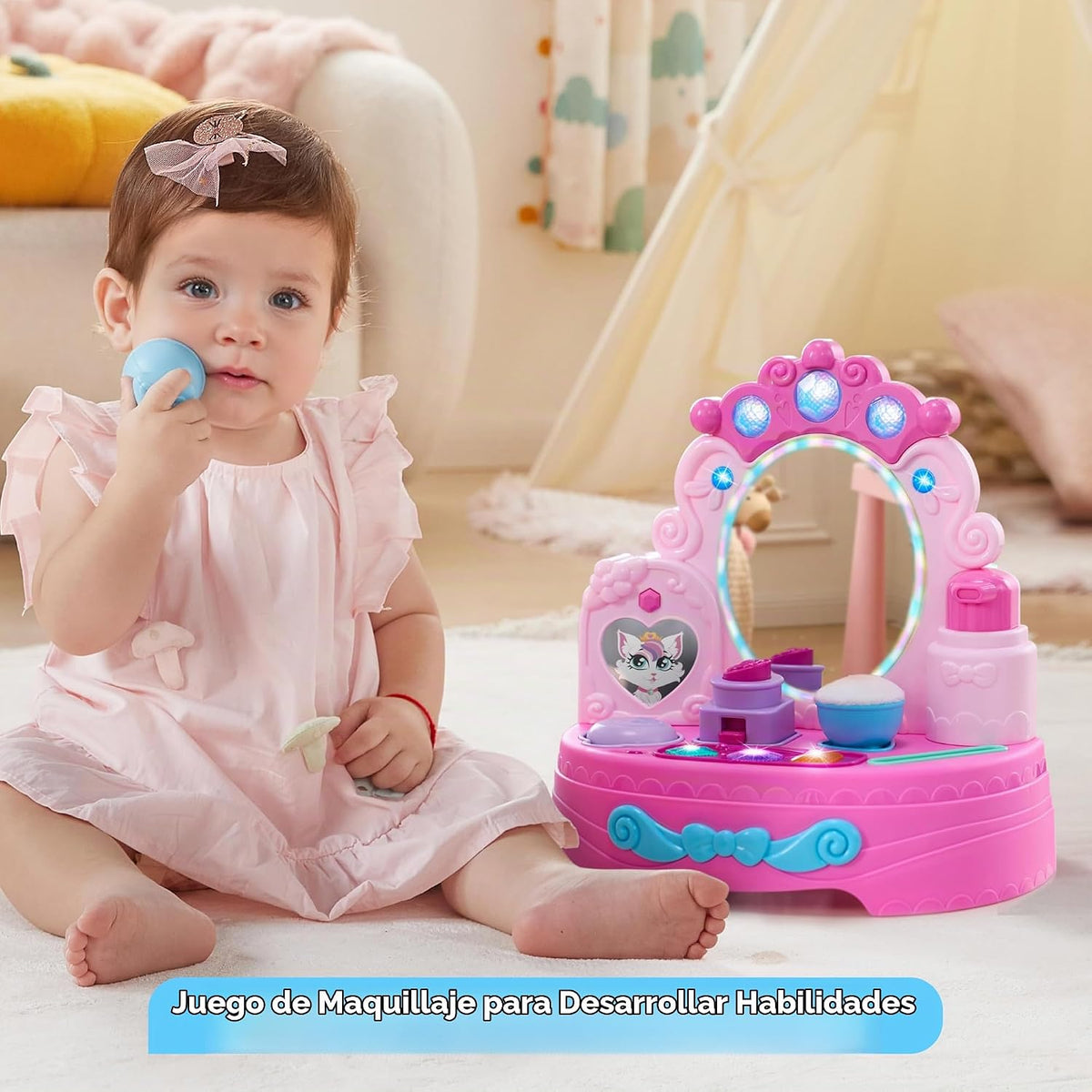lalalark Espejo de Tocador para Niños Pequeños y Bebés, Juego de To...