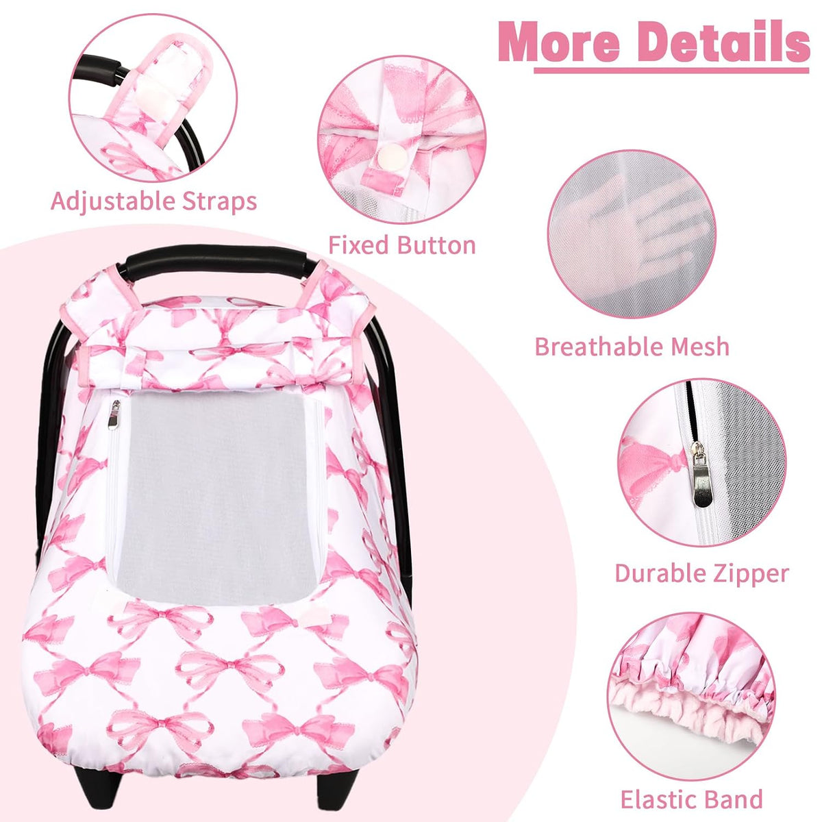 Inserto para asiento de automóvil y funda de almohada de lactancia...