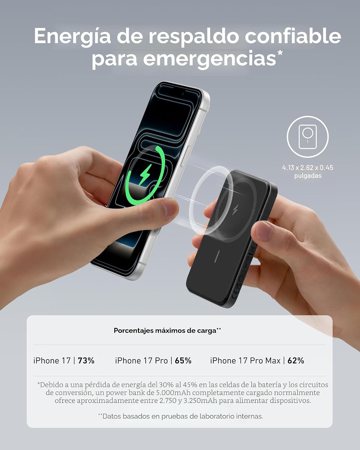 Anker 621 Cargador portátil magnético (MagGo), Banco de energía ina...
