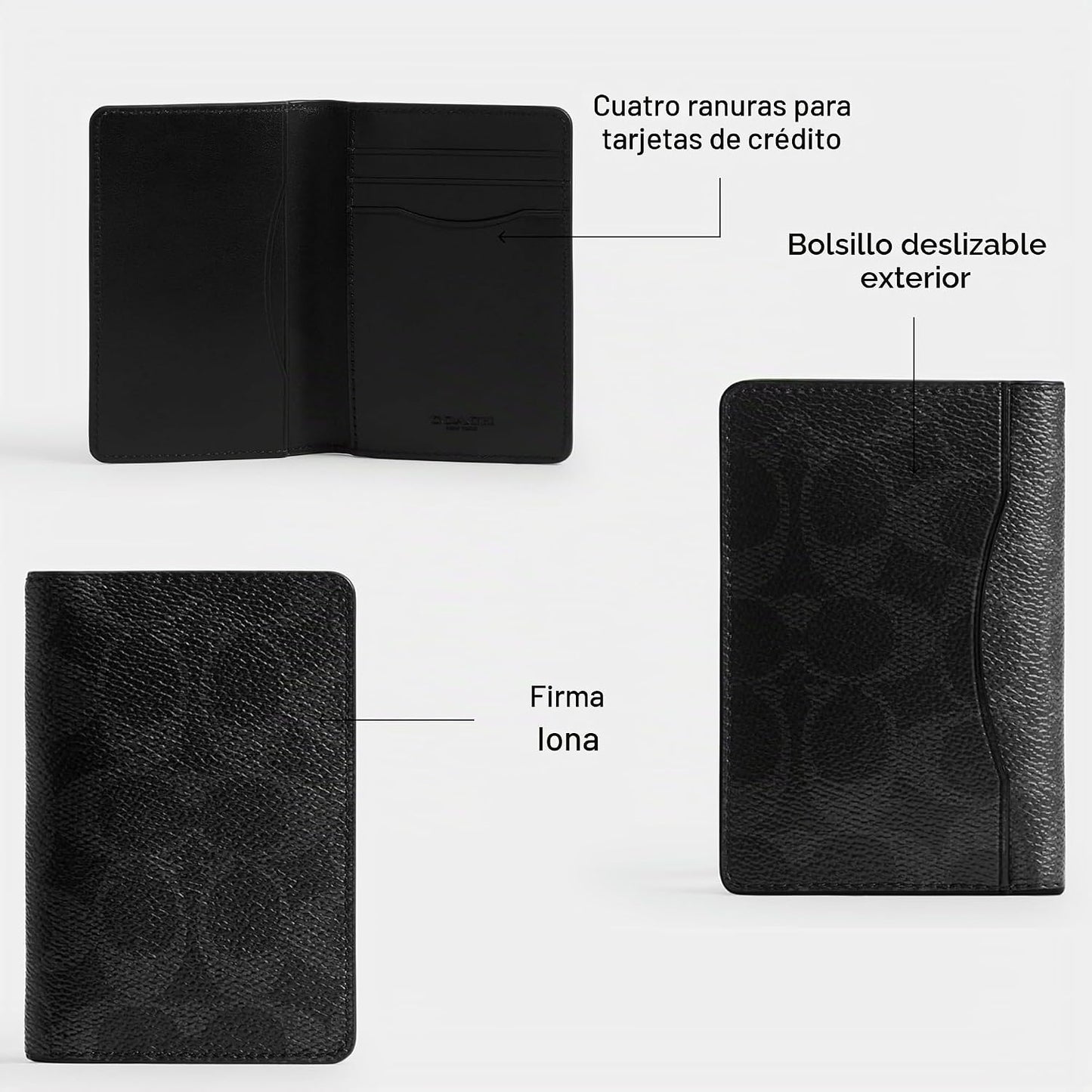 Coach - Cartera para tarjetas