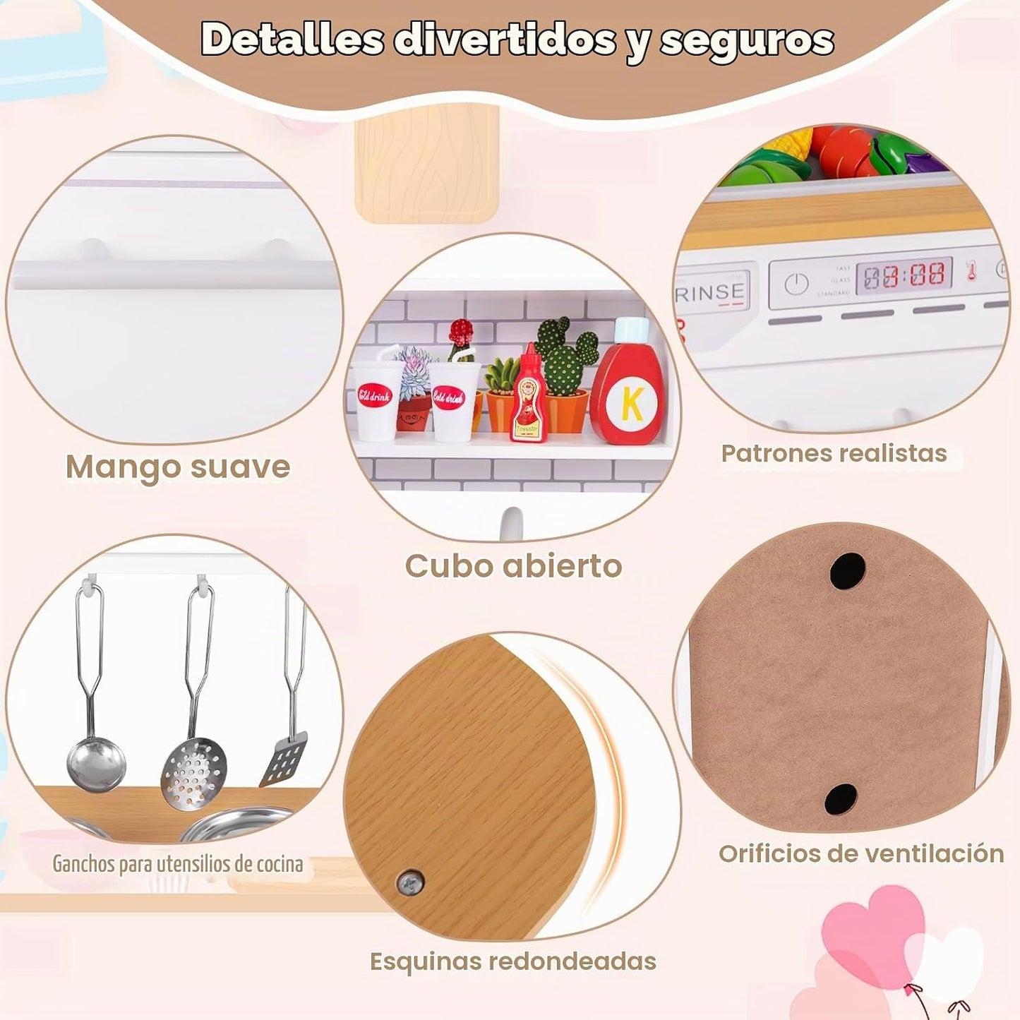 Costzon Juego de cocina para niños, juego de cocina de juguete de m...