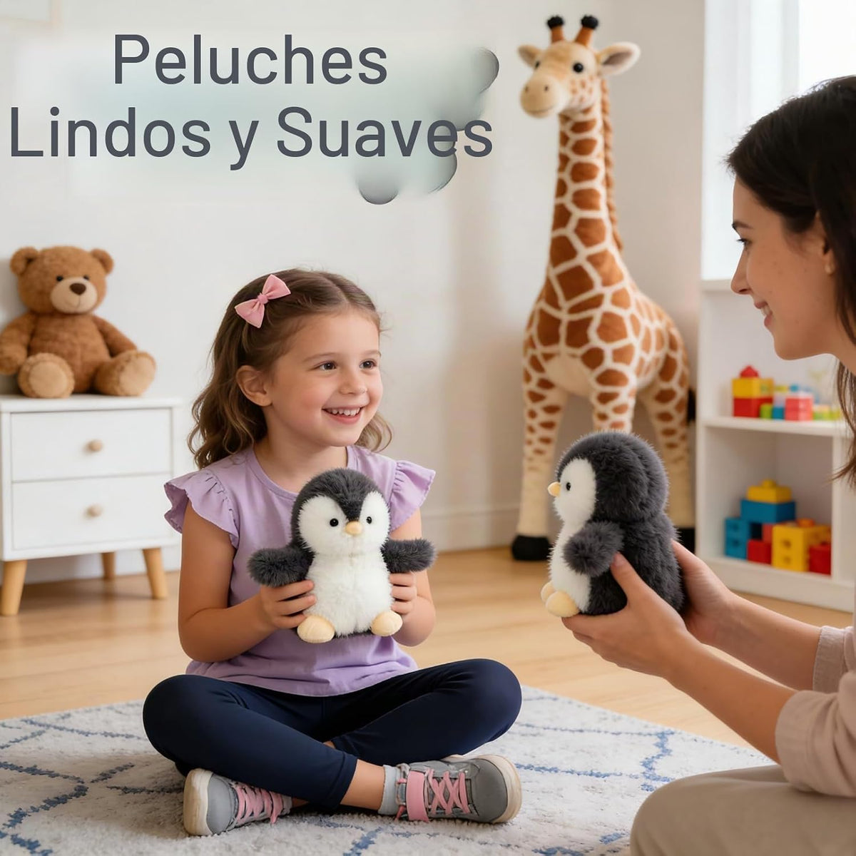 OROZCOR Lindo pingüino de peluche, animal de peluche suave del tama...