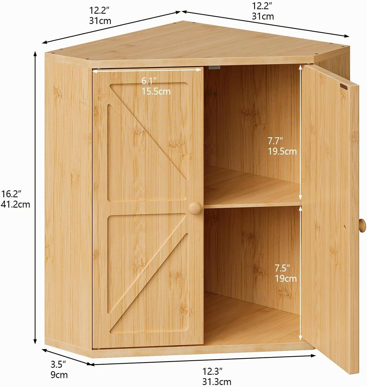 Trironsun Panera de esquina para encimera de cocina, contenedor de...