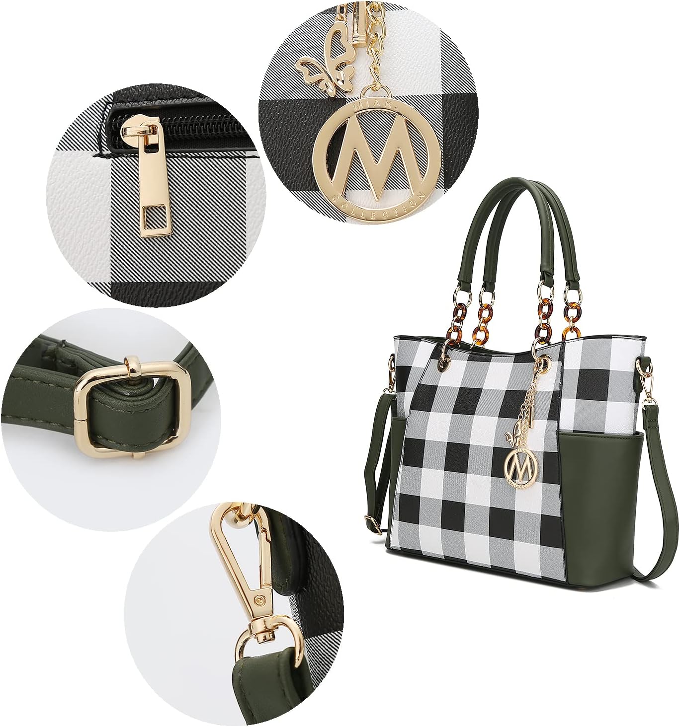 MKF Collection - Juego de bolsa de mano para mujer, con cartera y a...