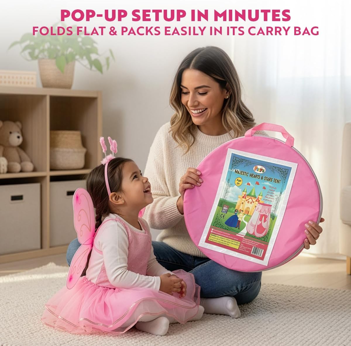 Playz Tienda de campaña de 5 piezas de Princess Castle Play para ni...