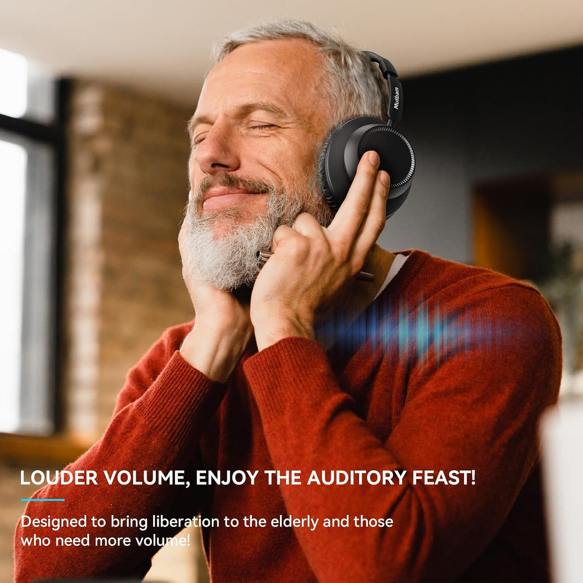 Mutbam Auriculares Inalámbricos para TV, Auriculares TV Inalámbrico...