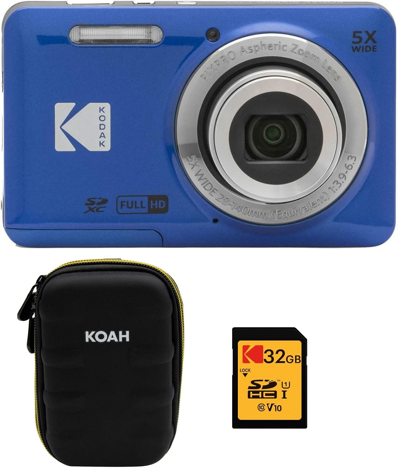 Kodak PIXPRO Friendly Zoom FZ55-BL - Paquete de cámara digital de 1...