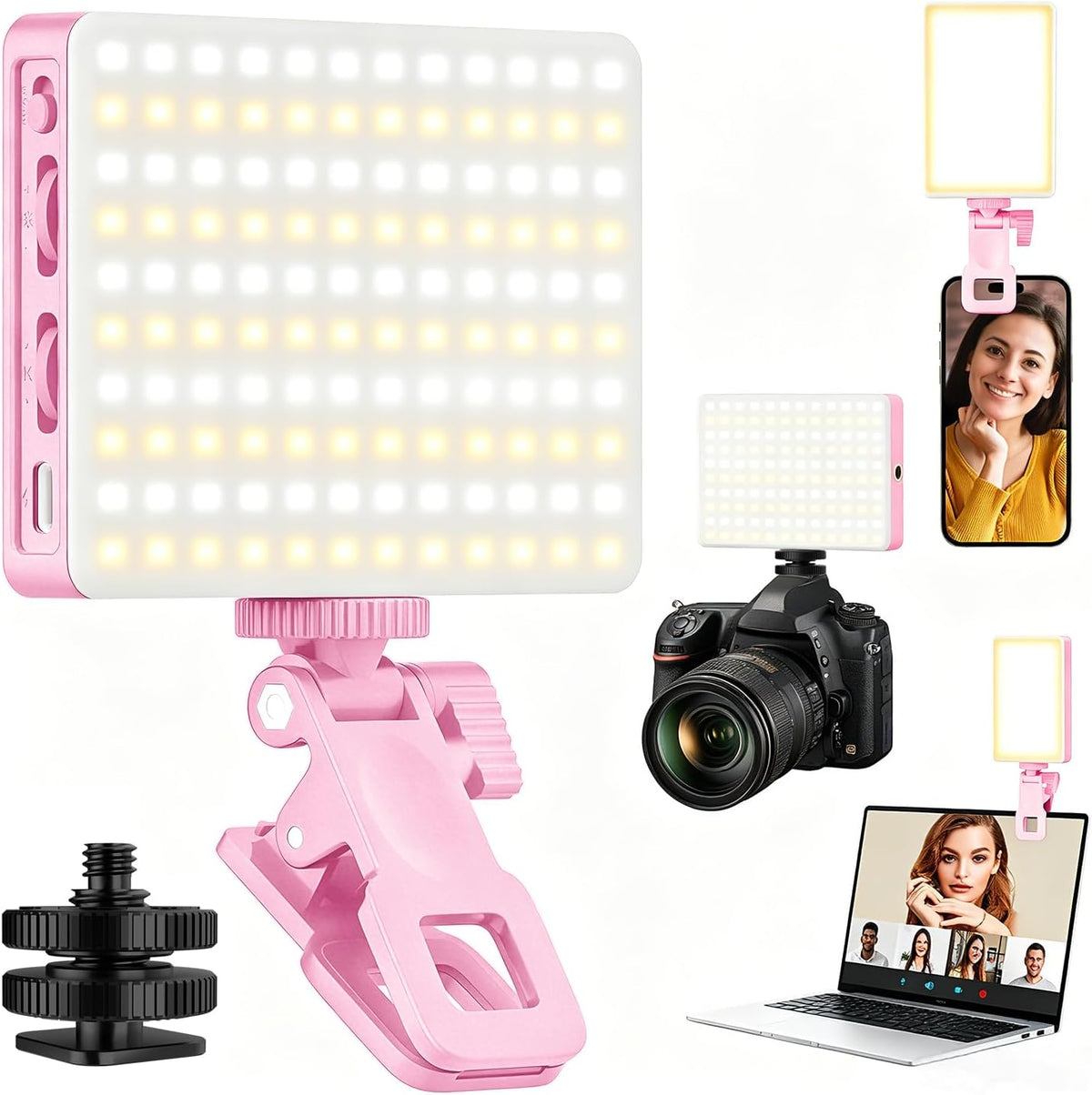 Luz de selfie de 120 LED para iPhone, luz de teléfono portátil con...