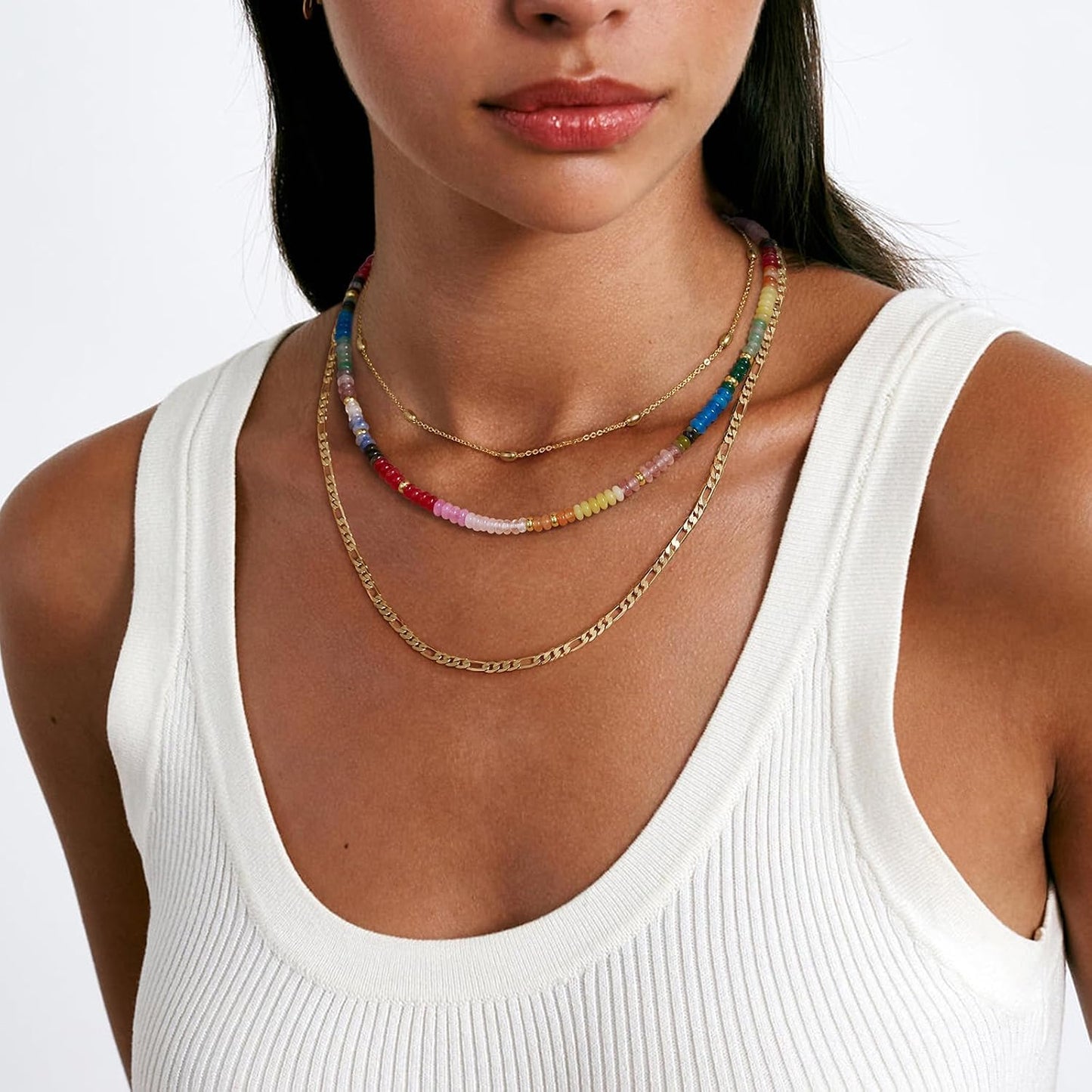 KELORIS PATH Collar de cuentas para mujer, gargantilla de cuentas b...