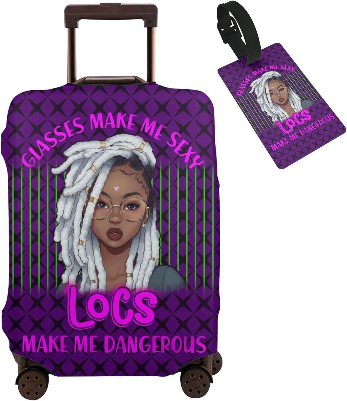 Hepmant Protector de Maleta de Viaje Mujer Afroamericana Elástico P...