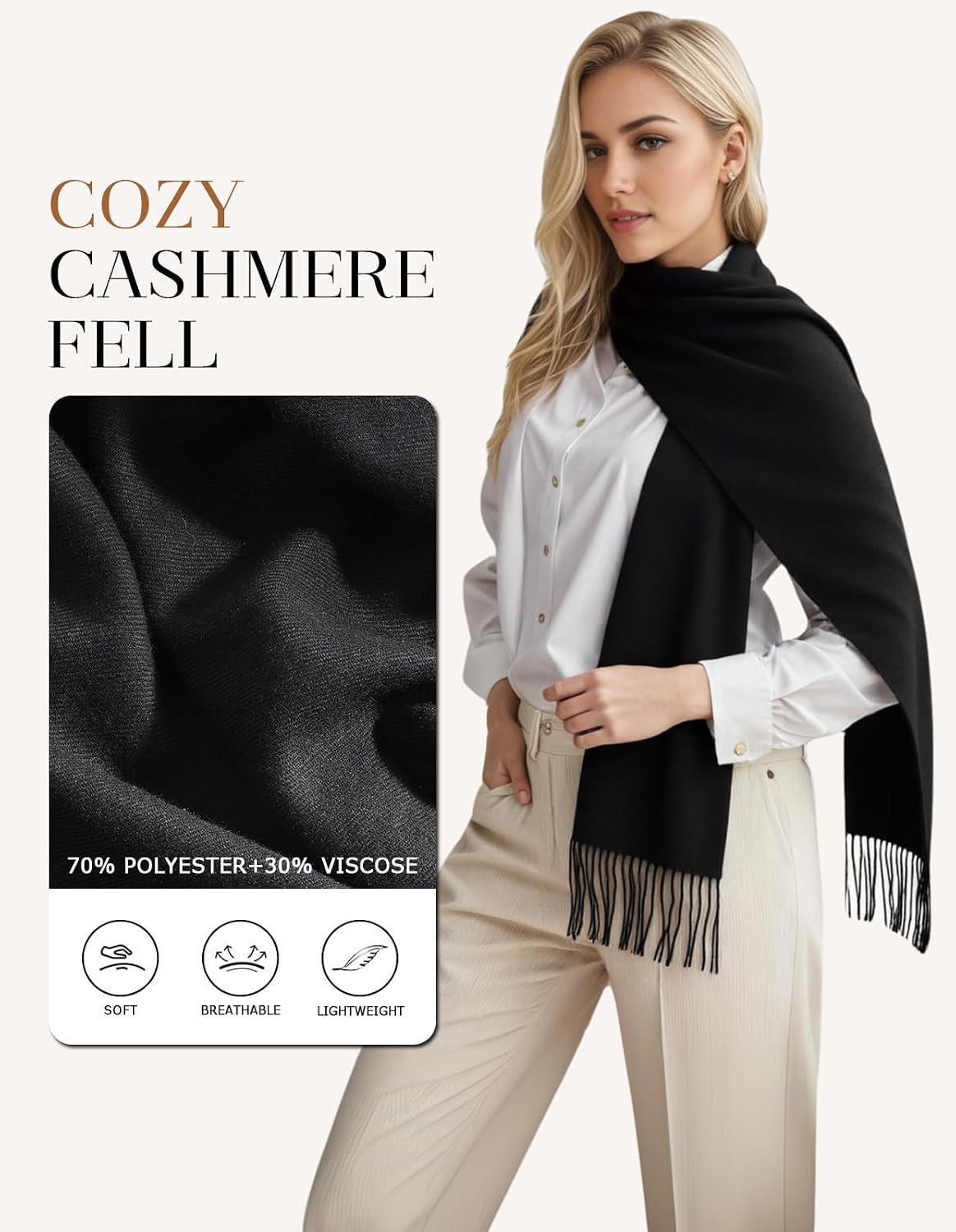 PAMEILA Bufanda de mujer tipo pashmina, chales y envolturas para ve...
