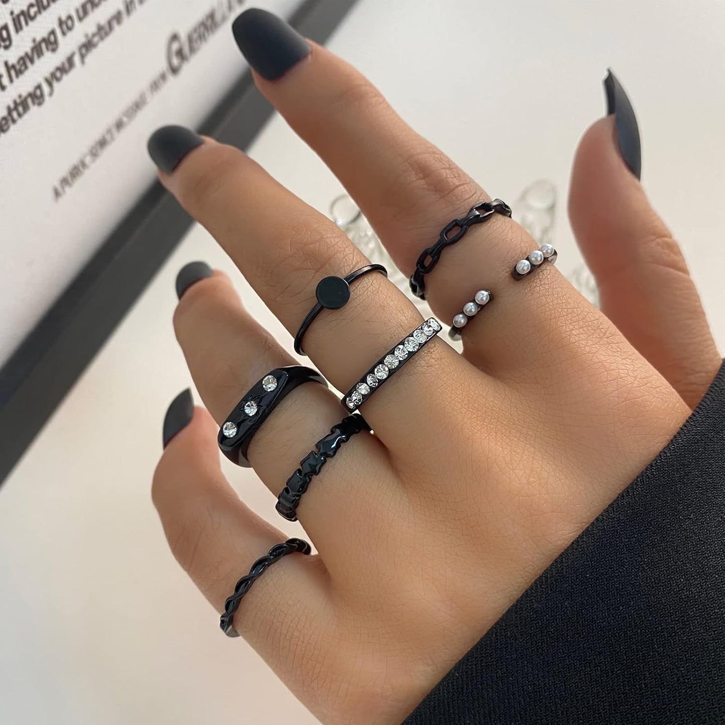 YEEZII Juego de 68 anillos para nudillos, dorados, para mujeres, ap...
