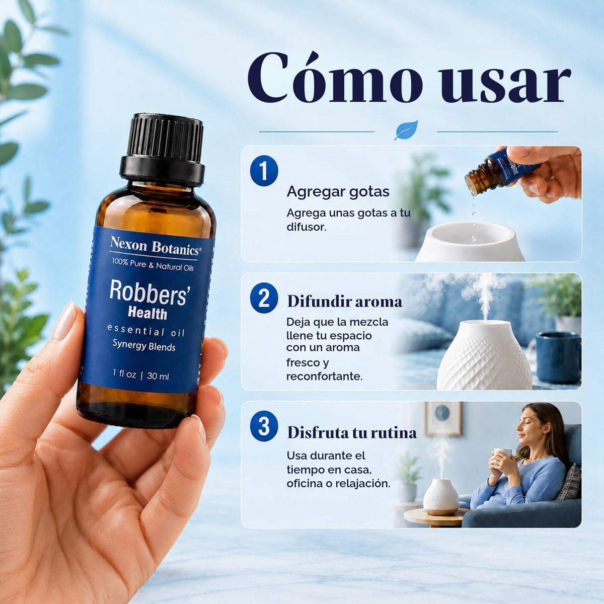 Mezcla de aceites esenciales de Robbers Health 30 ml - Aceite de la...