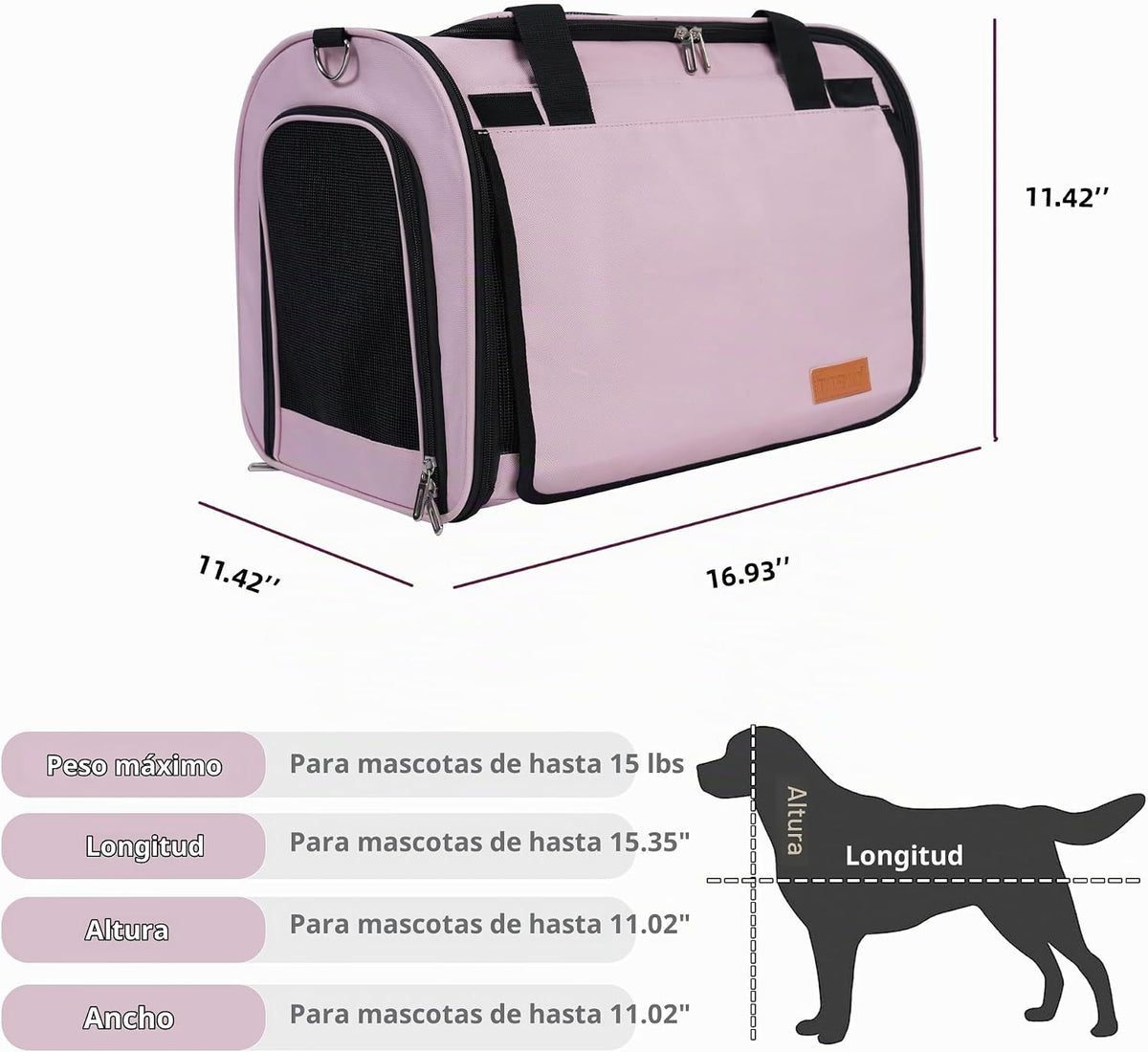TWDEPART Mochila transportadora para gatos, multifuncional, firme y...