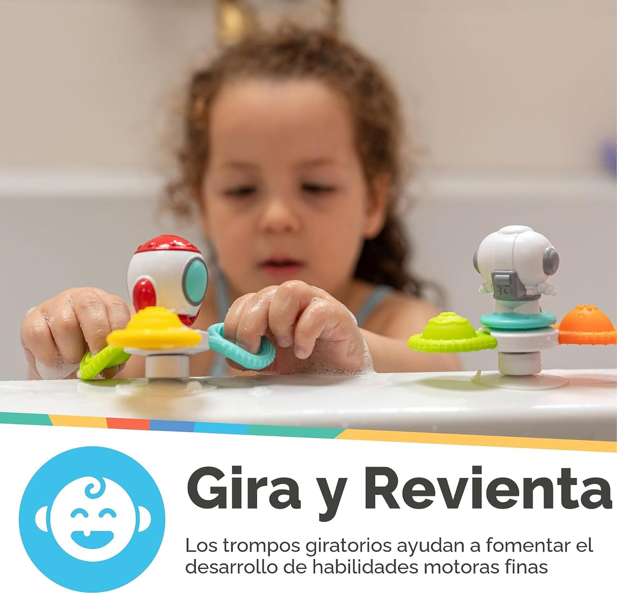 Nuby Juguetes giratorios de succión con estallidos giratorios \u201...