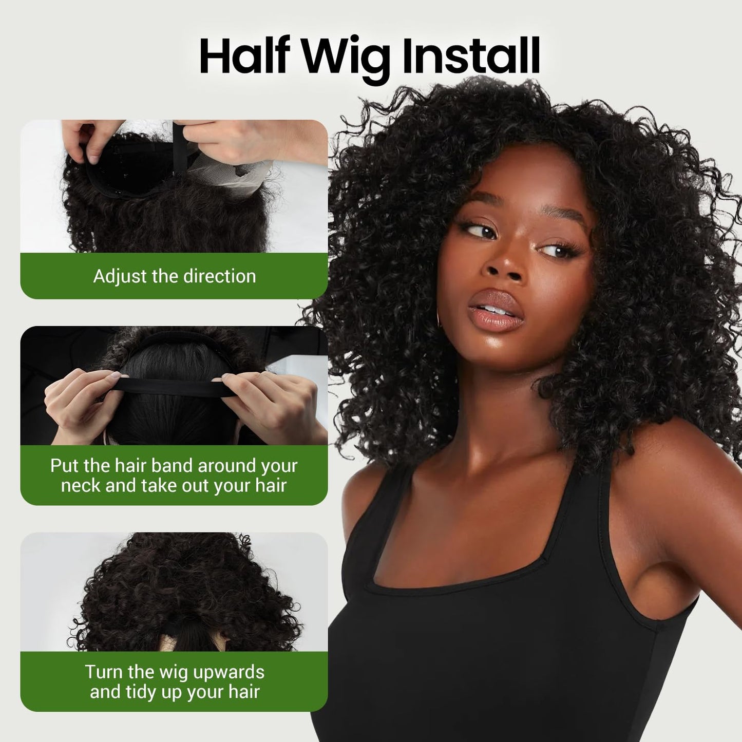 kolala Pelucas de encaje frontal de 13x4, pelucas de cabello humano...