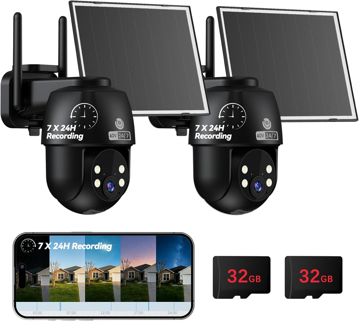 MUBVIEW Cámara de seguridad inalámbrica para exteriores con grabaci...