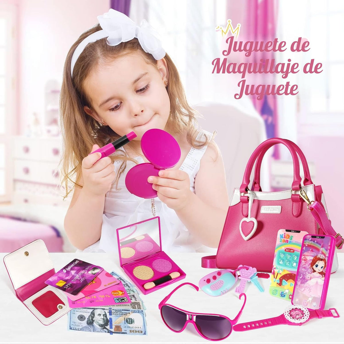 Shemira Bolsa de Juego para Niñas Pequeñas, Juguetes de Princesa de...