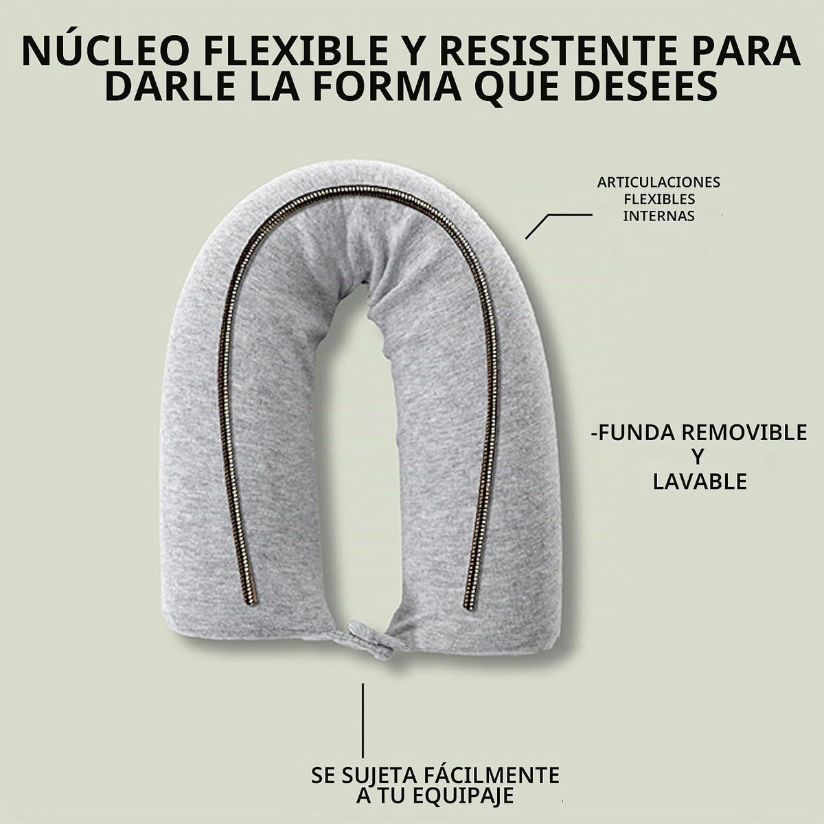Dot&amp;Dot Almohada de viaje de espuma viscoelástica Twist para av...