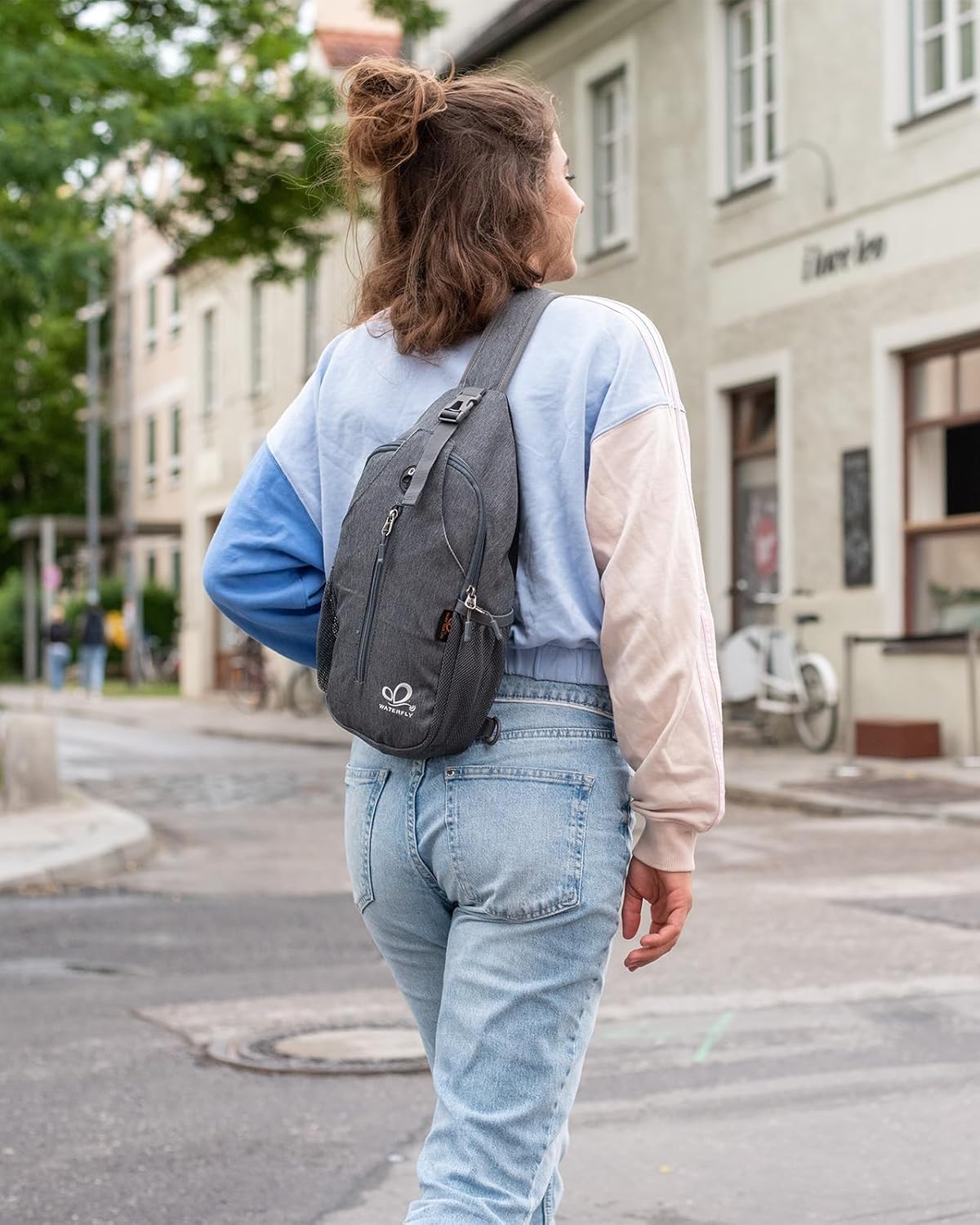Waterfly - Mochila cruzada tipo bandolera para viajes y caminatas,...
