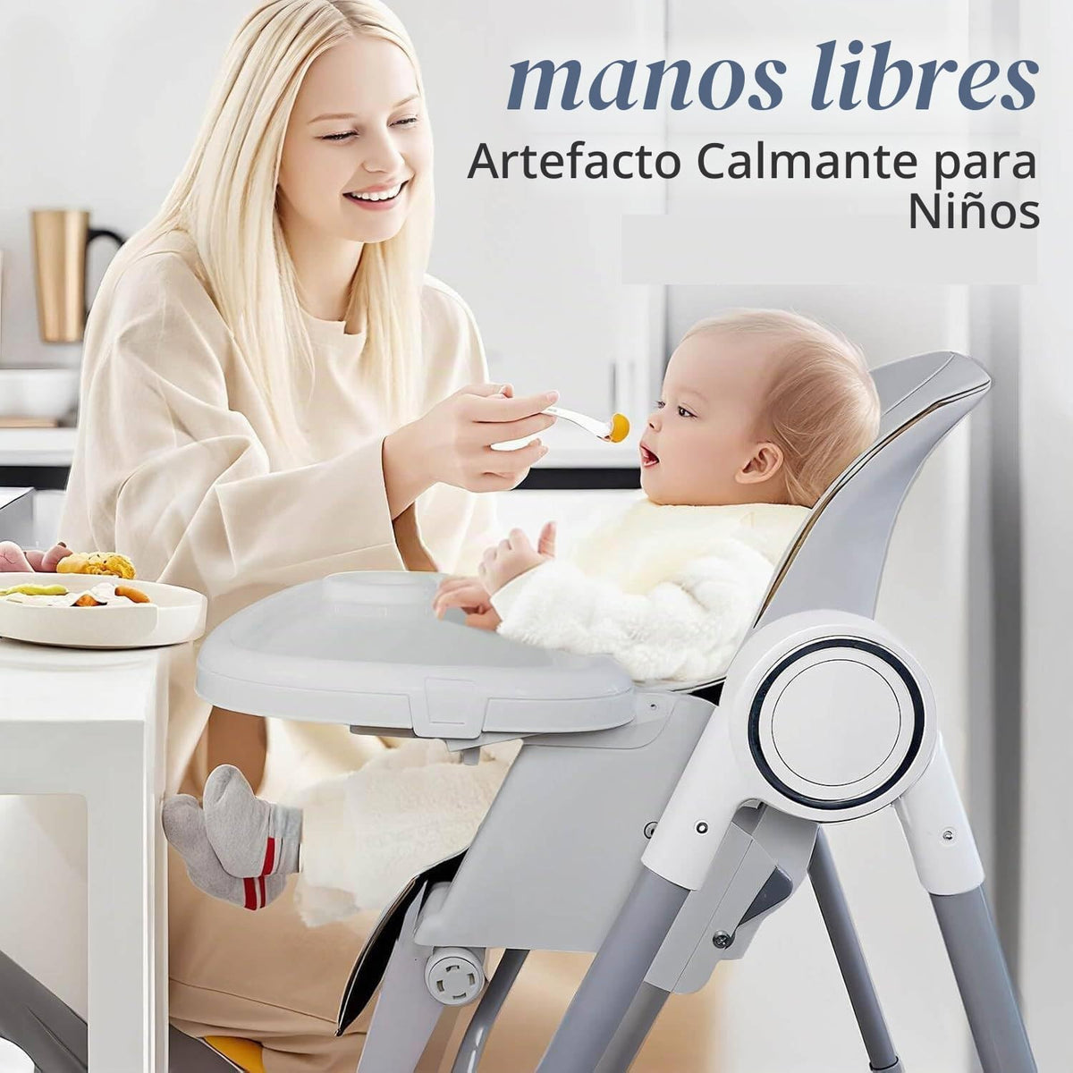 UMGOOGOO Trona multifuncional todo en 1 para bebé con columpios par...