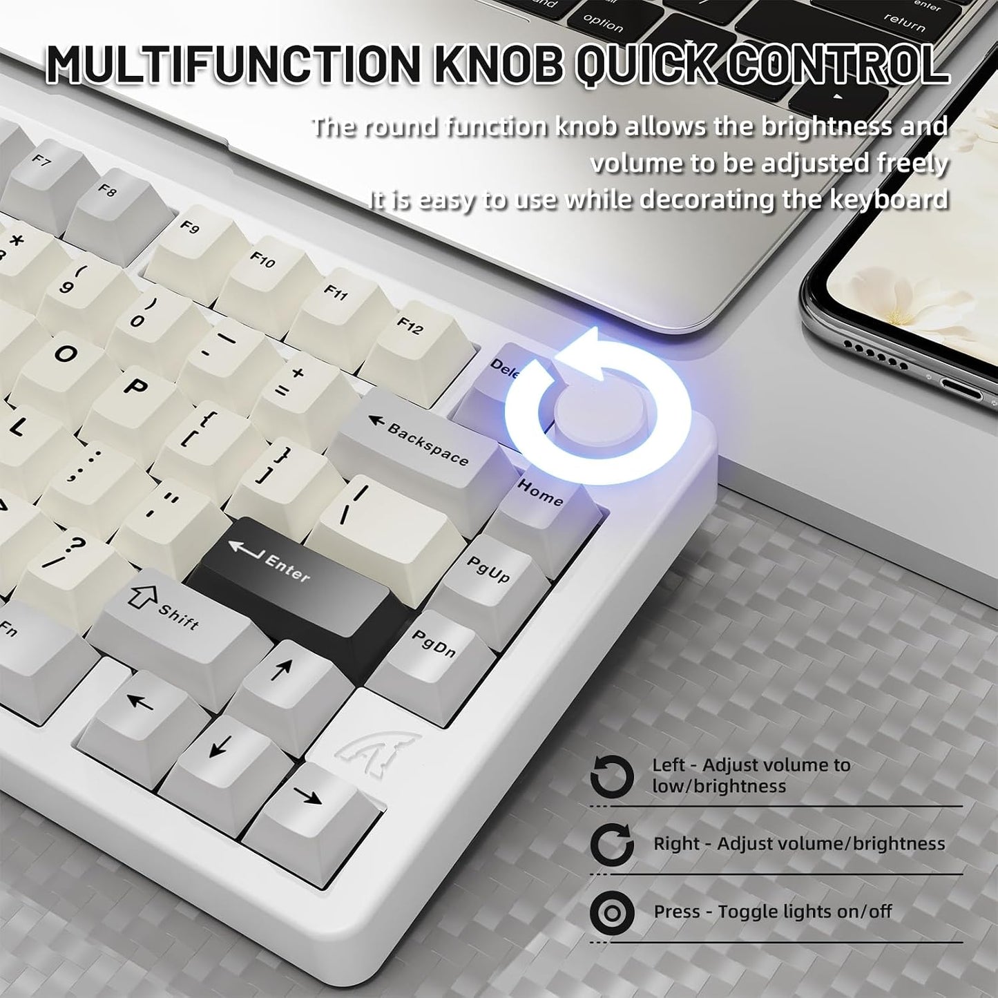 FELICON x Attack Shark X86 Teclado mecánico inalámbrico CNC 75% alu...