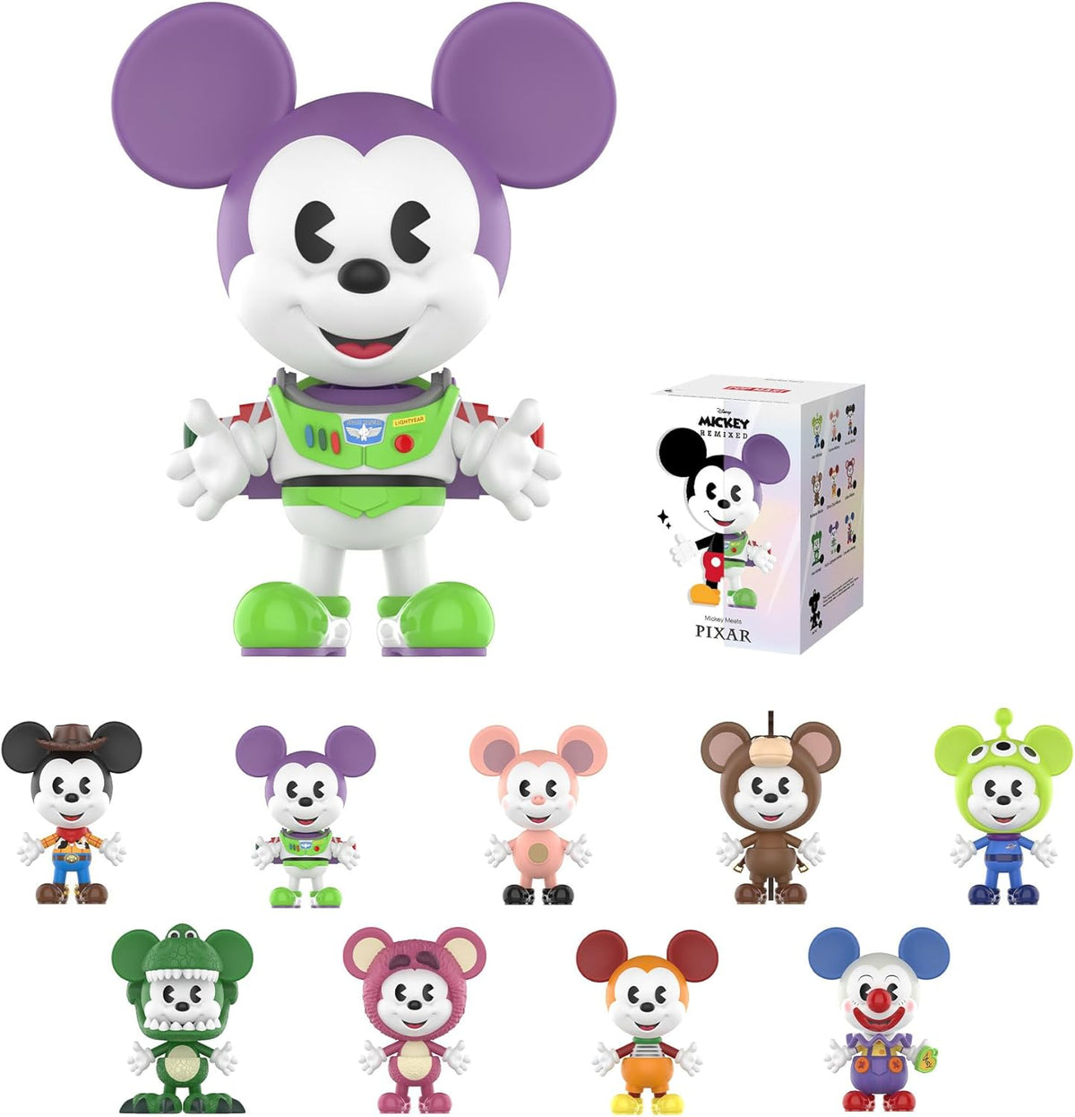 POP MART Disney Mickey Remixed: Mickey Meets Pixar Series Bind Box,...