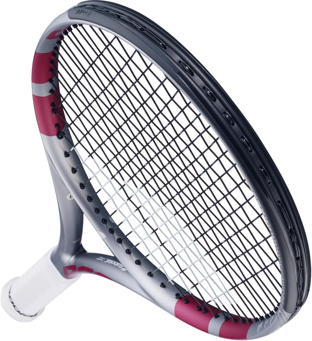 Babolat Boost Aero - Raqueta de tenis de cuerda, gris\/rosa frambuesa