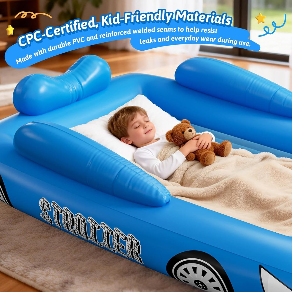 Cama de viaje inflable para niños con tienda de campaña a partir de...