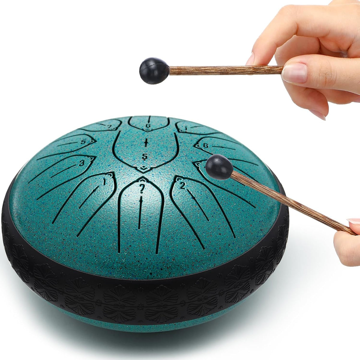 Tambor de lengua de acero, instrumento musical de 6 pulgadas y 11 n...