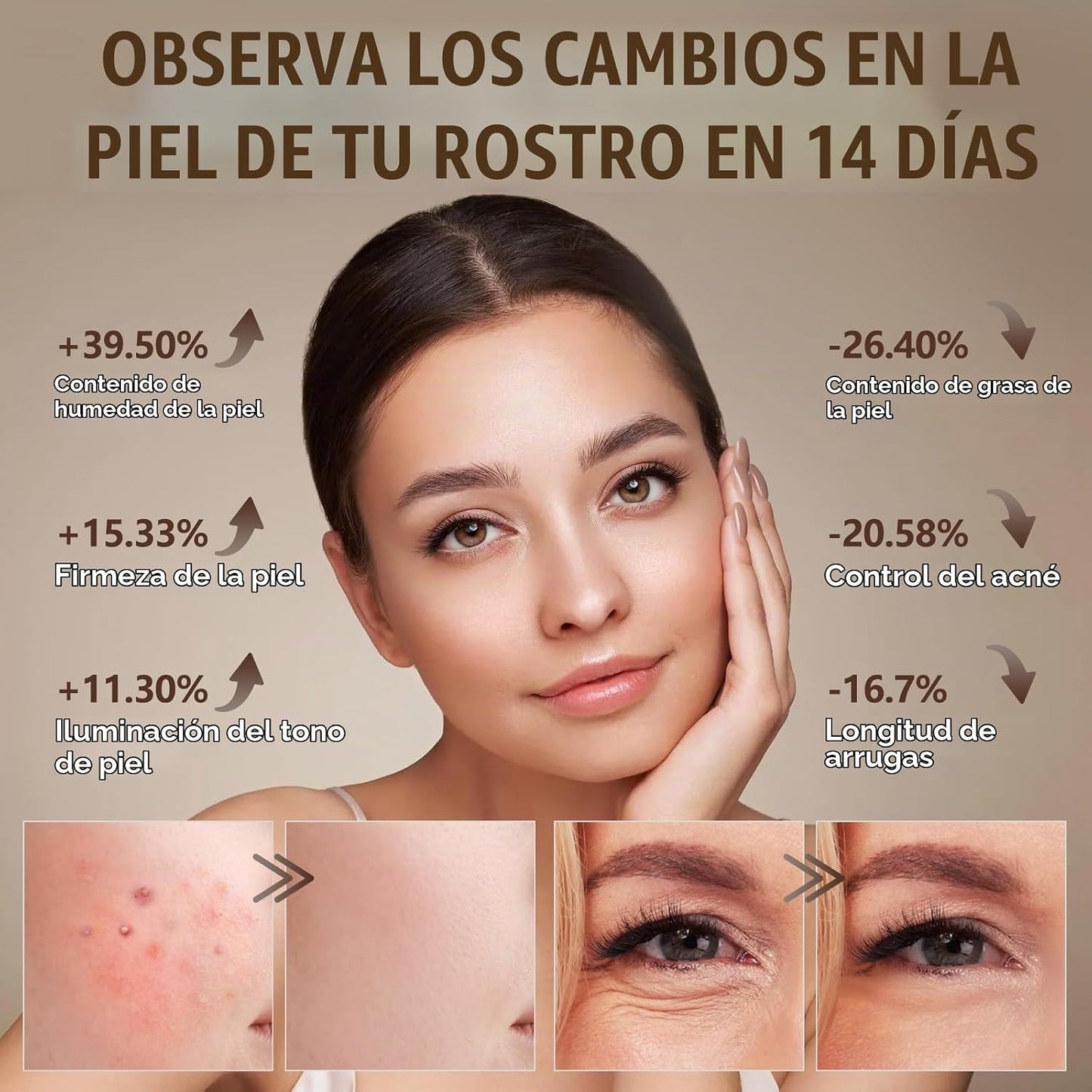 FSA - Máscara de terapia de luz roja para cara, 4 modos HSA LED, te...