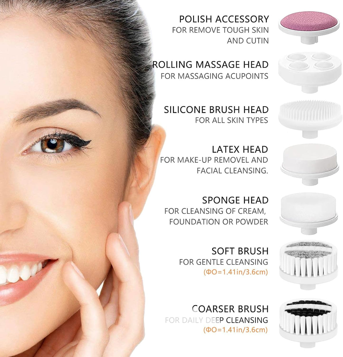 Cepillo Limpiador Facial CLSEVXY: Cepillo Limpiador Eléctrico Girat...