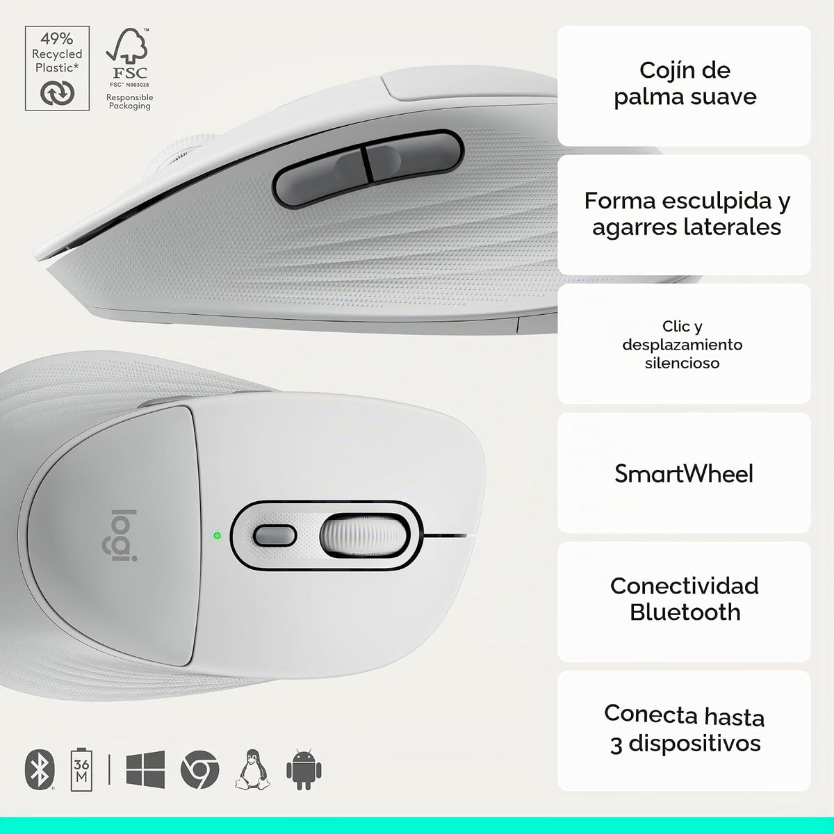 Logitech Signature Comfort Plus Combo MK880 Combo de teclado y mous...