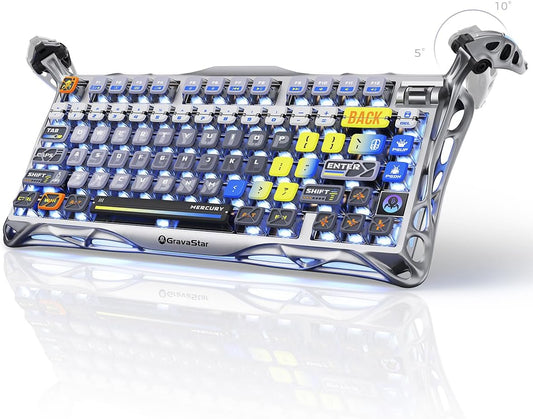 GravaStar Mercury K1 Pro Teclado mecánico inalámbrico para juegos,...
