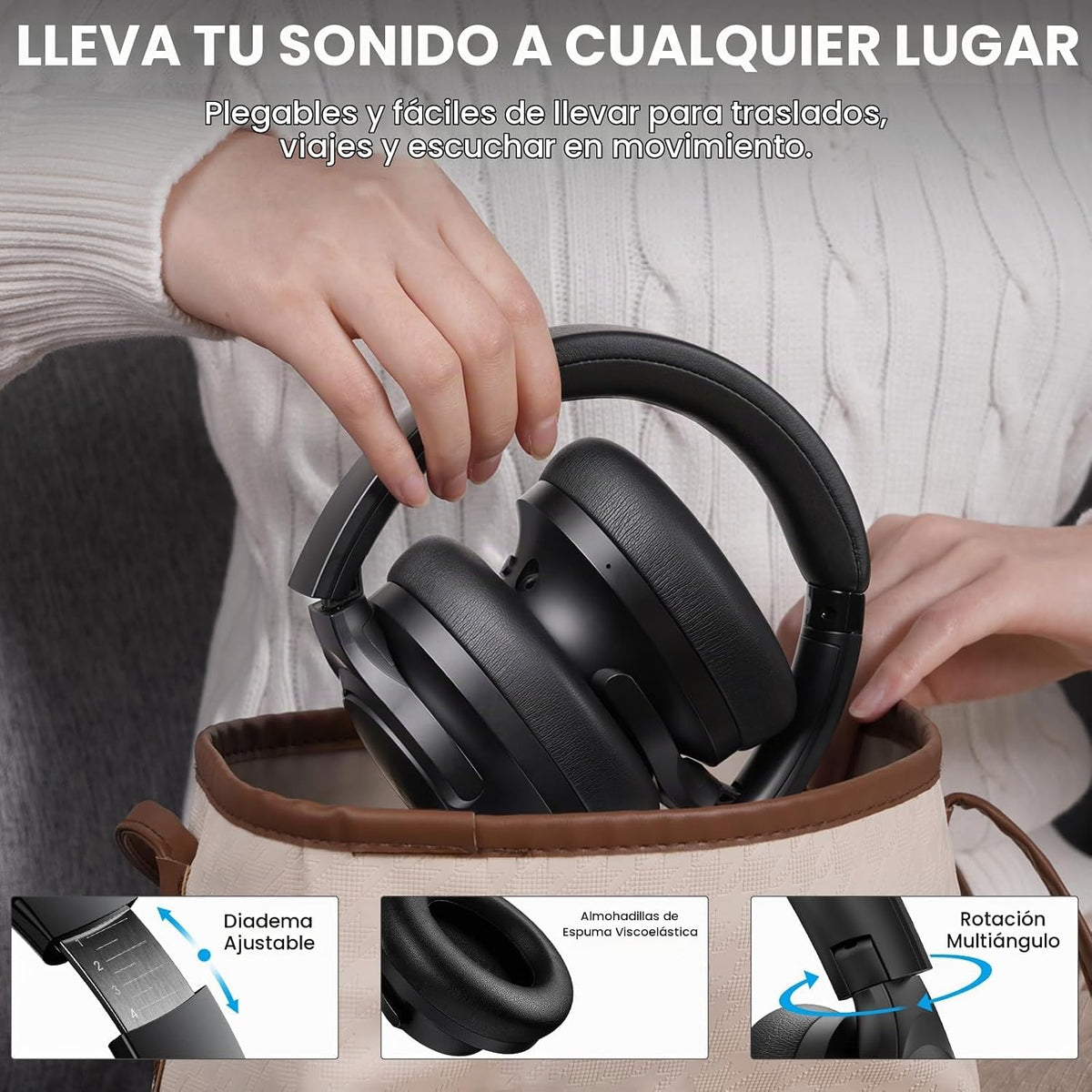 1Mii Y8+ - Auriculares con cancelación de ruido para juegos, avión...