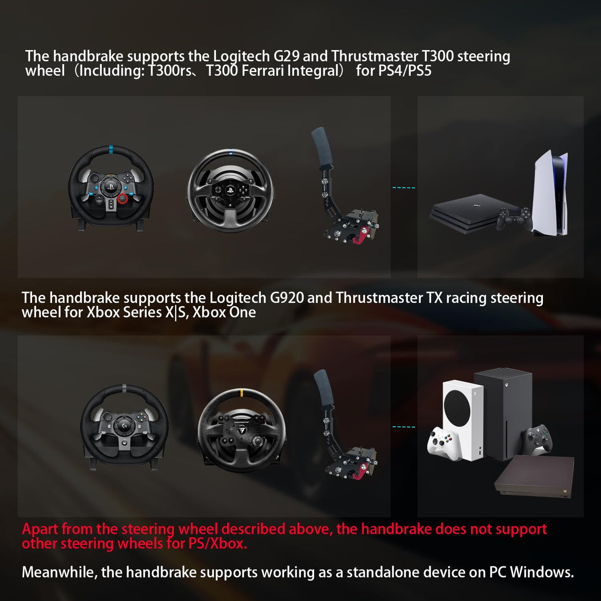 HCXLELD Freno de mano Sim Racing, volante T300RS T248P T128P T150 c...