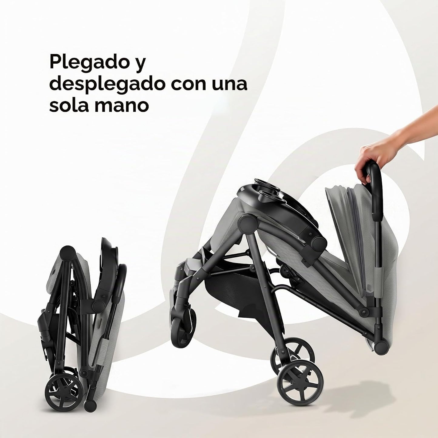 Mompush Lithe V2 Cochecito de Viaje Ligero, Cochecito de Bebé Compa...