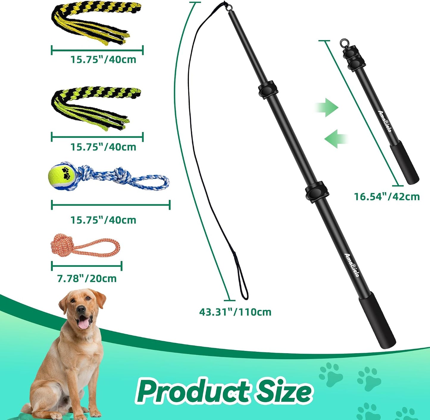 AmaCielo Poste de Flirteo para Perros, Juguetes Interactivos de Tir...