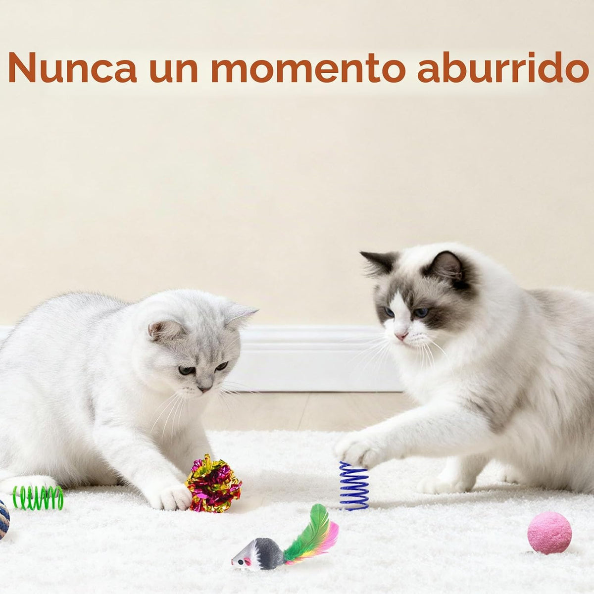AGYM Juguetes para gatos de interior, 35 paquetes de juguetes inter...