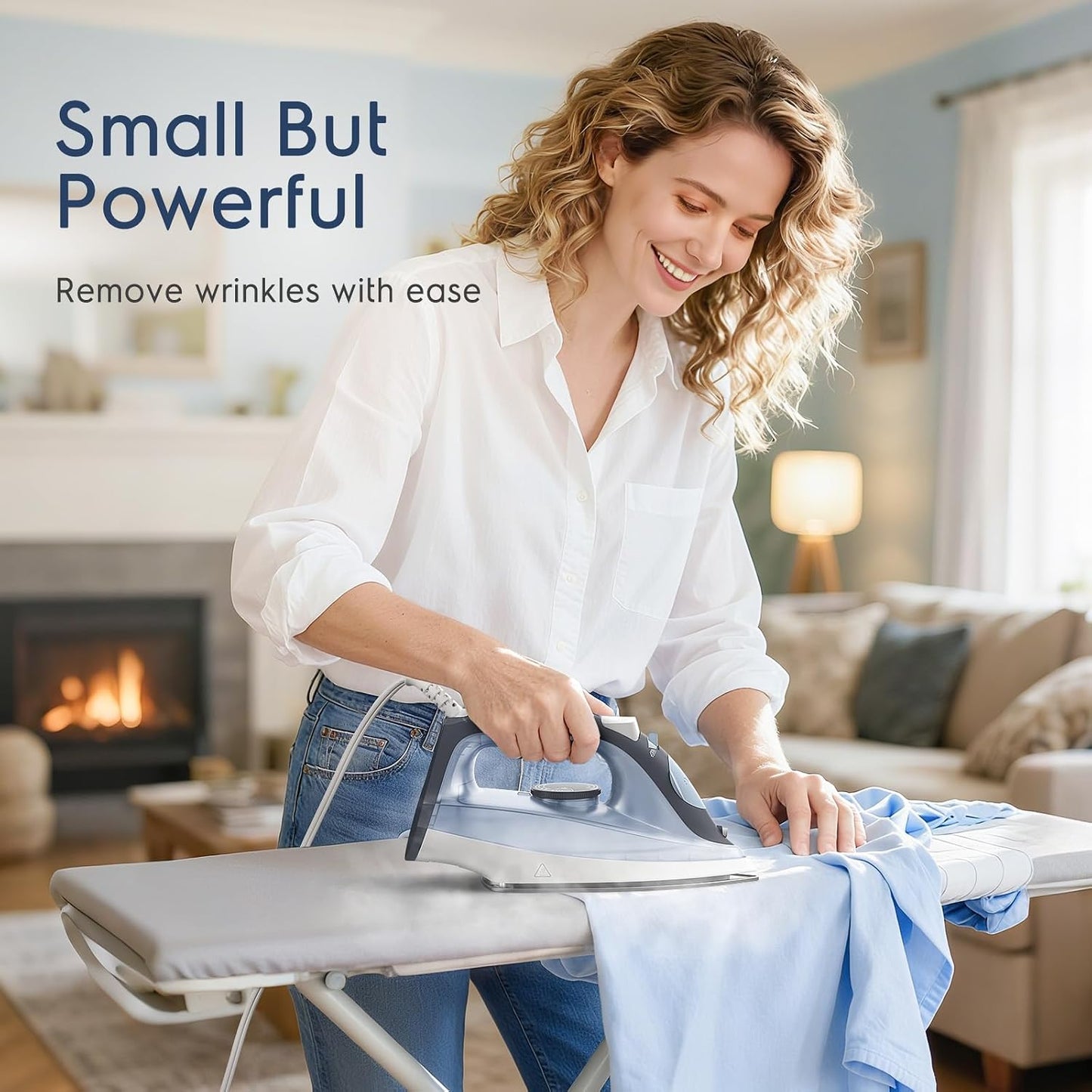 BEAUTURAL Plancha de vapor compacta para ropa con suela antiadheren...