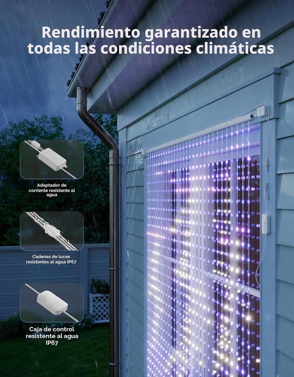 Govee Luces de Cortina Pro, 960 LEDs Mejorados Inteligentes que Cam...