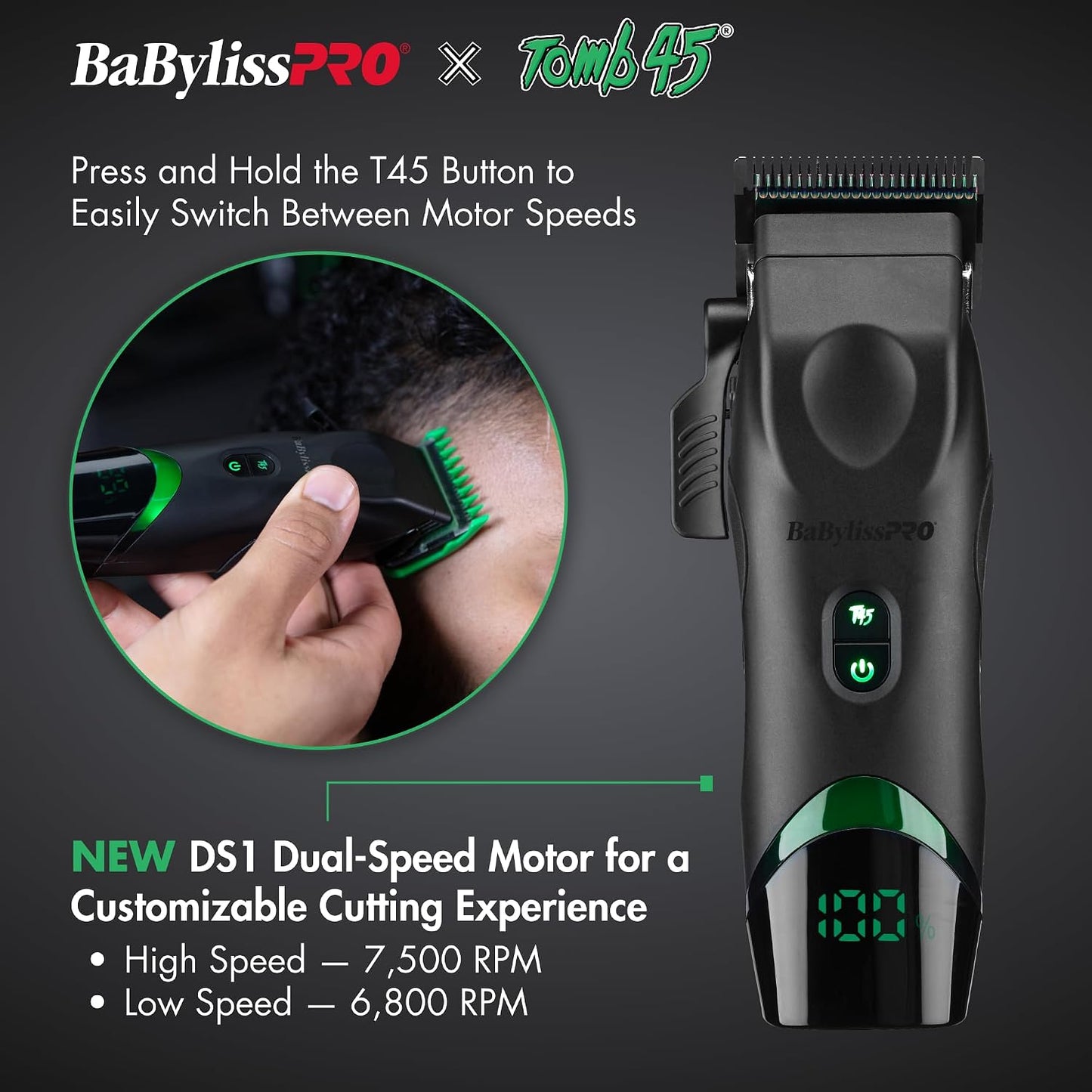 Cortapelos con carga inalámbrica BaBylissPRO x Tomb45